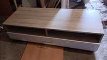 Stolik rtv z dwoma półkami kolor dąb sonoma 120x60x40cm