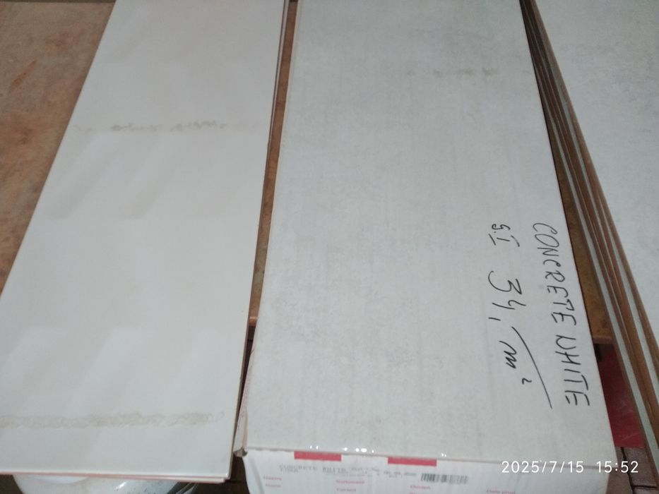 Okolo 5m2 płytek w wymiarze  25/75cm