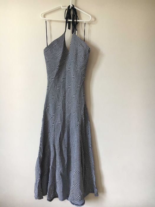 Vestido Midi - Preto e Branco