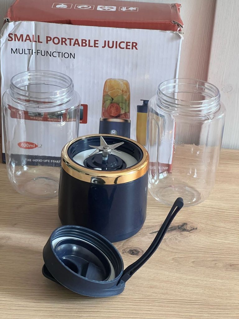 Przenośny blender bezprzewodowy 400 ml USB, nowy
 + prezent słuchawki
