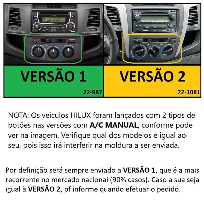 (NOVO) Rádio 2DIN • Toyota HILUX (2005 até 2015) • Android GPS 4+32GB