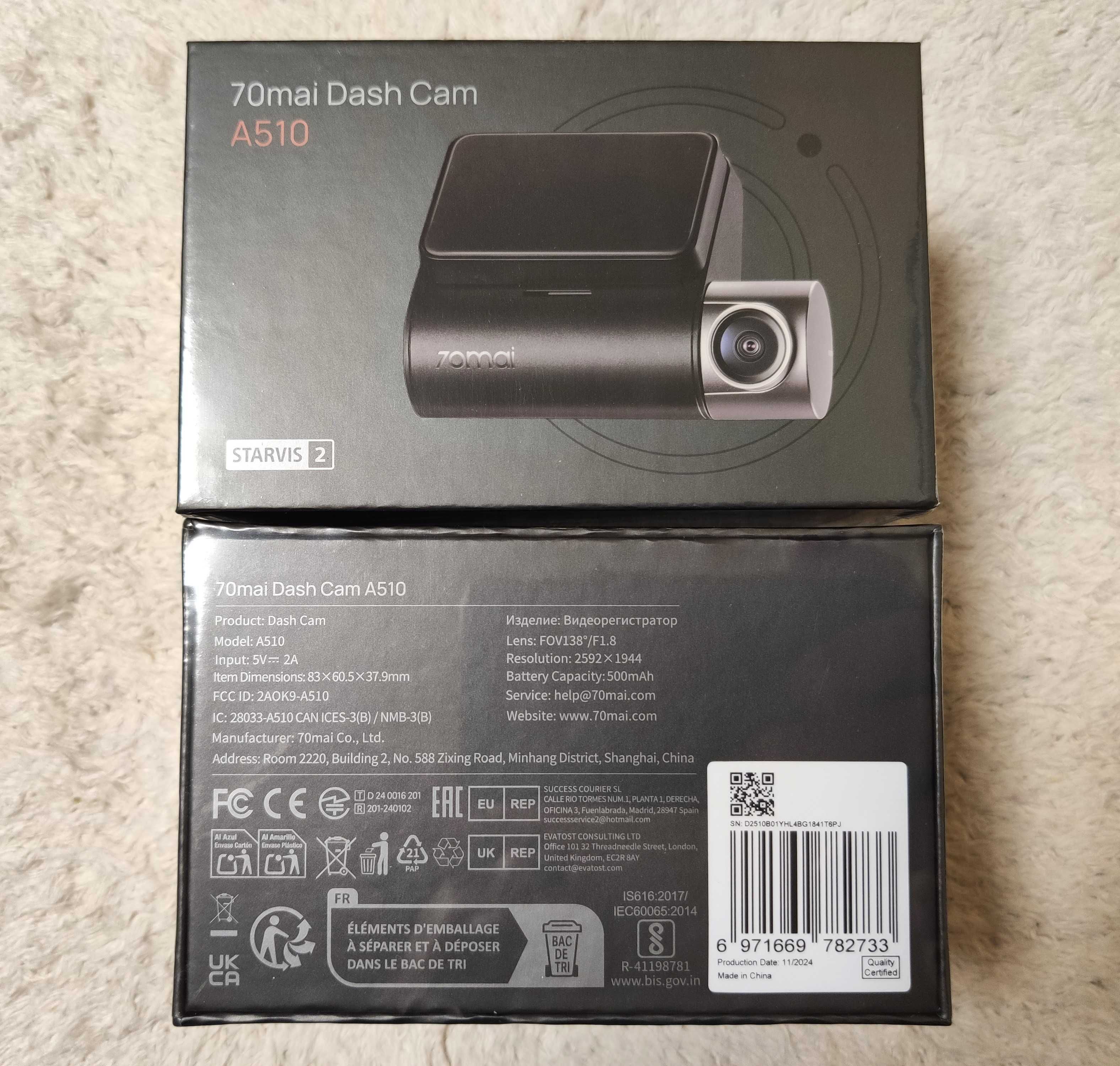 Відеореєстратор Xiaomi 70mai Dash Cam А510