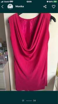 ZARA 3 w 1 kobieca sukienka/tunika,różowa czerwień S