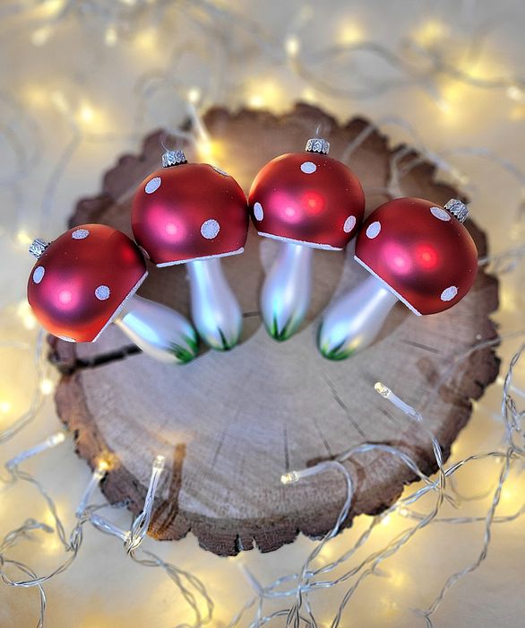 Bombki grzybki jak PRL 4 sztuki muchomorki