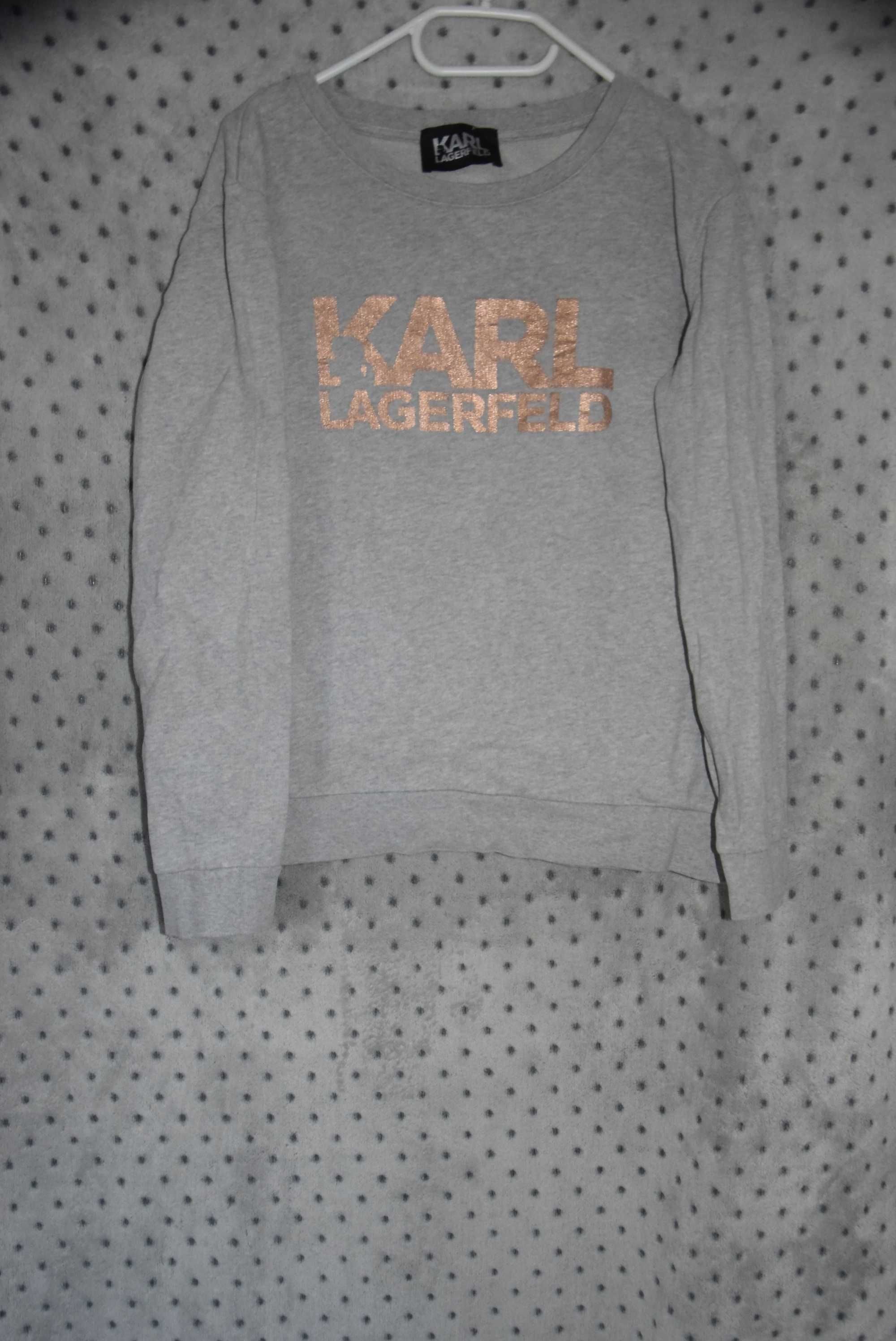 Szara bluza Karl Lagerfeld M/L sportowa bawełna