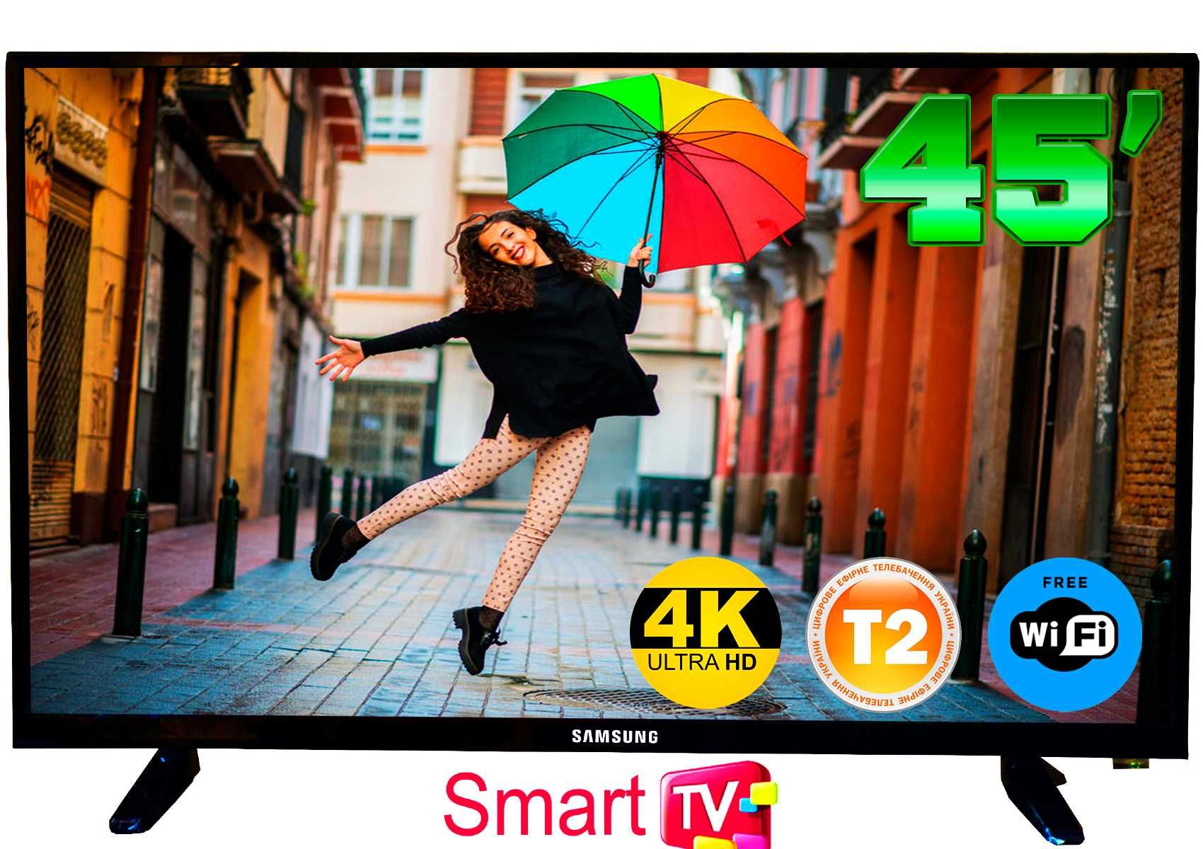 NEW 2024! телевизоры Samsung 45'' Smart TV,T2, IPTV, СУПЕР ЦЕНА!