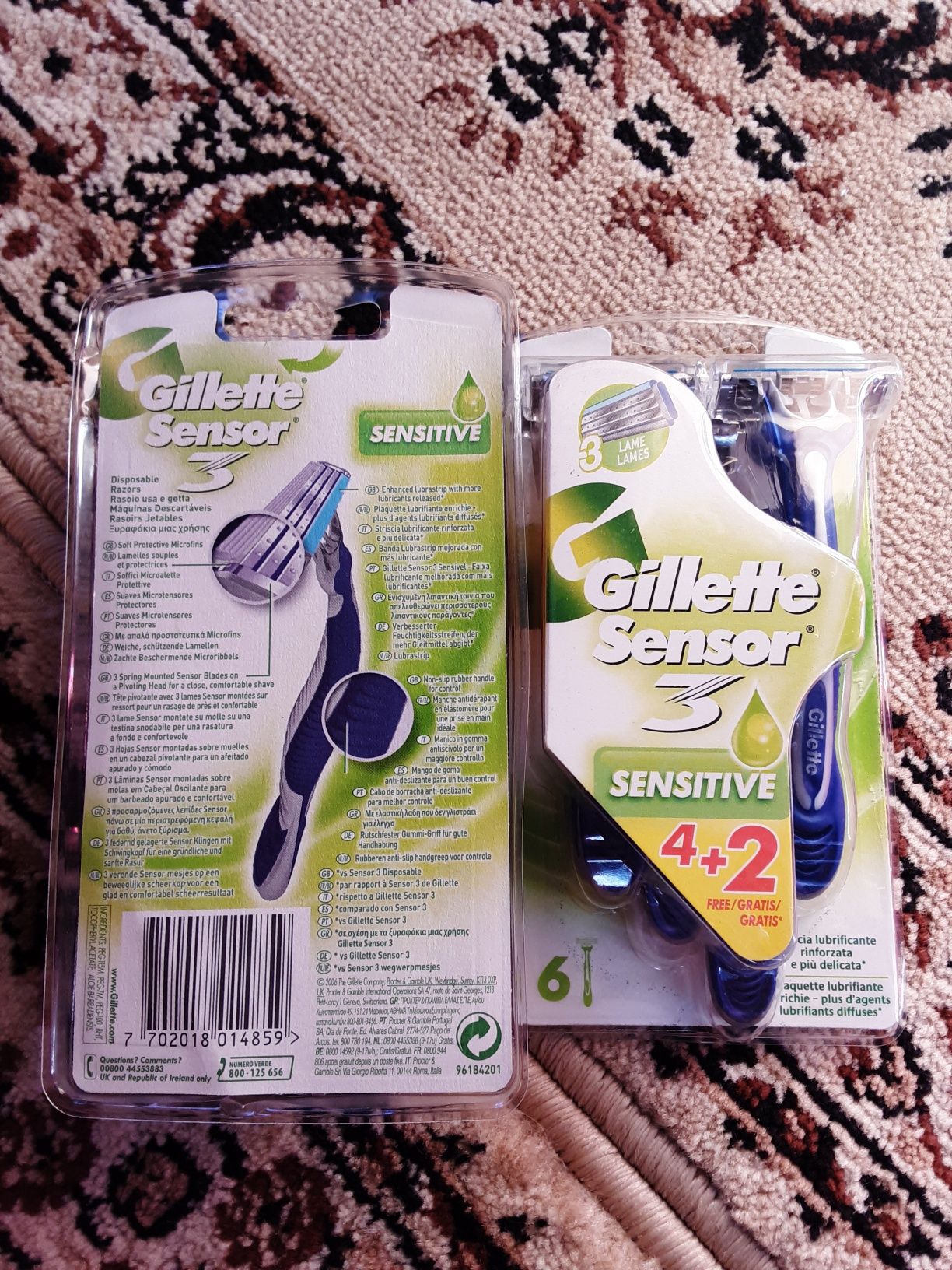 Maszynki Gillette Sensor 3 sensitive  6 - pak