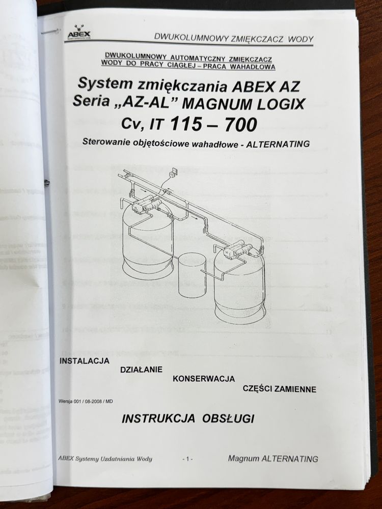 Zmiękczacz przemysłowy ABEX