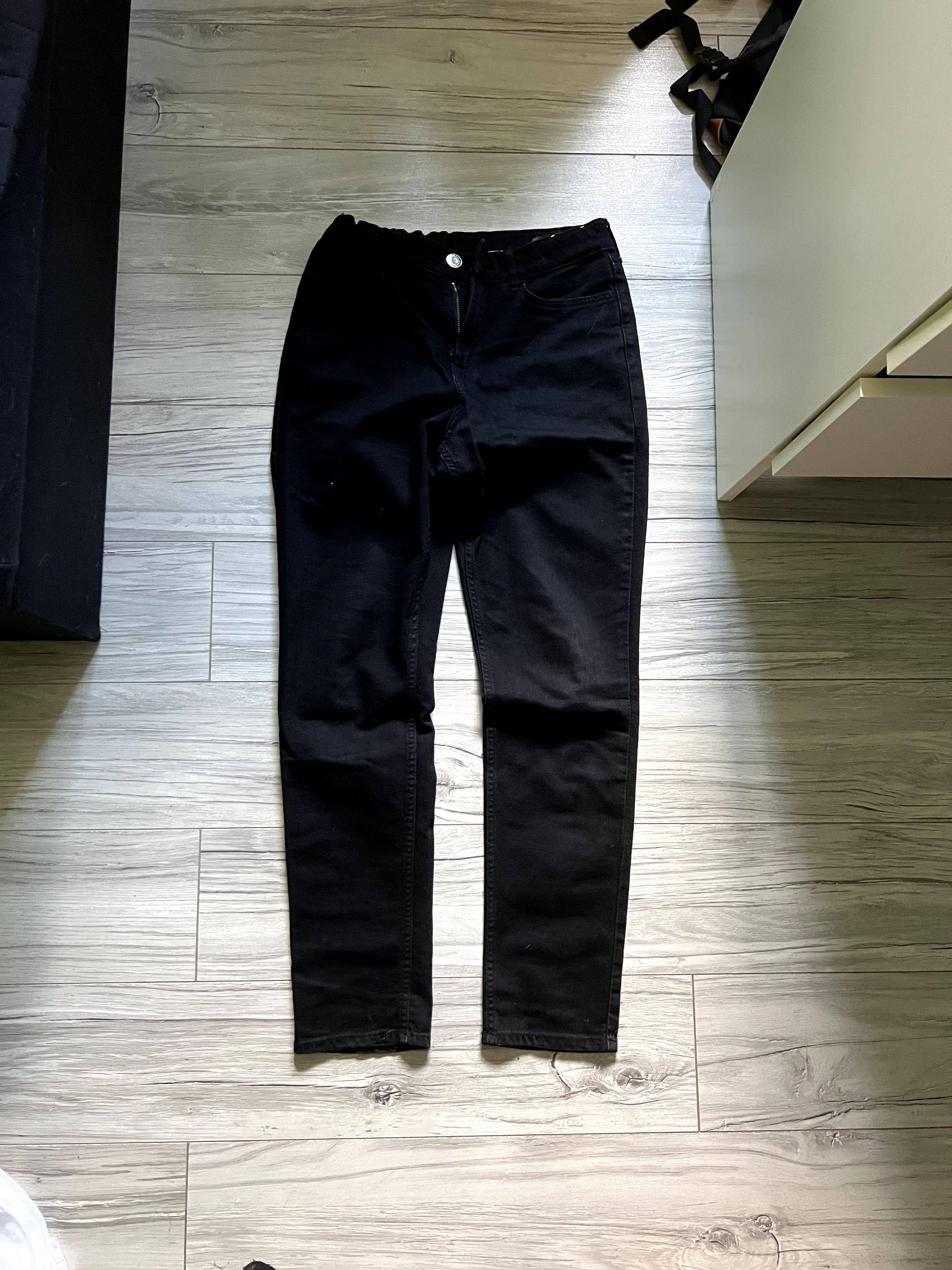 H&M Jeansy Skinny Fit Chłopięce EUR 164 / 13-14 Lat Czarne Rurki