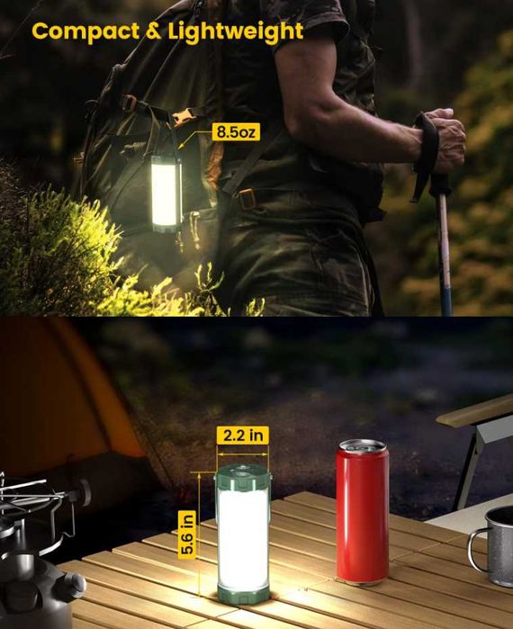 Фонарик, светильник,  с аккумулятором 5000 мАч