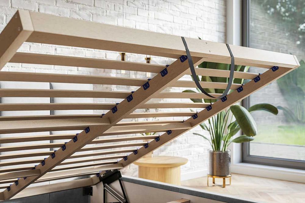 Łóżko tapicerowane Slim1 szare 180x200 Stelaż + pojemnik dużo kolorów