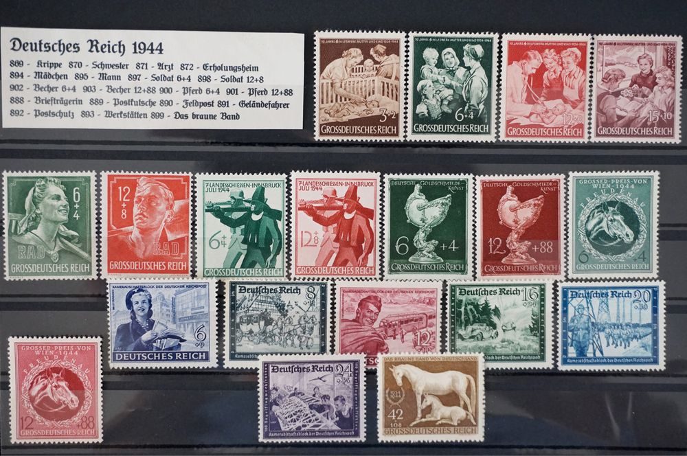 Третій Рейх. Поштові марки.Усі серії 1941–1945 років (5 років). MNH/MH