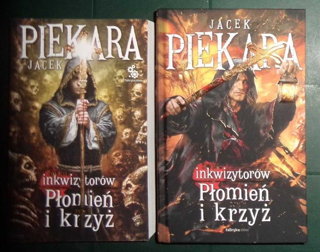 Jacek Piekara Świat inkwizytorów Płomień i krzyż, tom 1 i 2, jak nowe