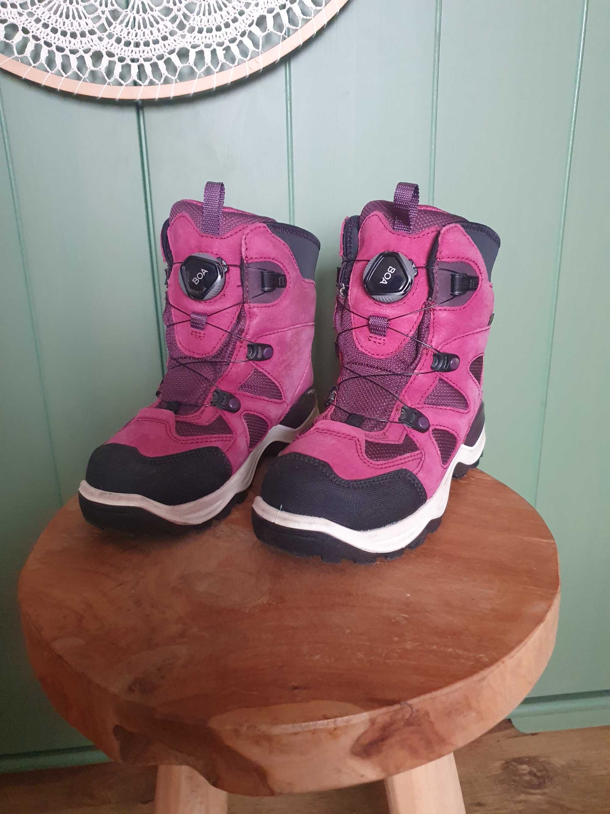 Dziecięce nubukowe buty zimowe Gore-Tex Ecco rozmiar 32
