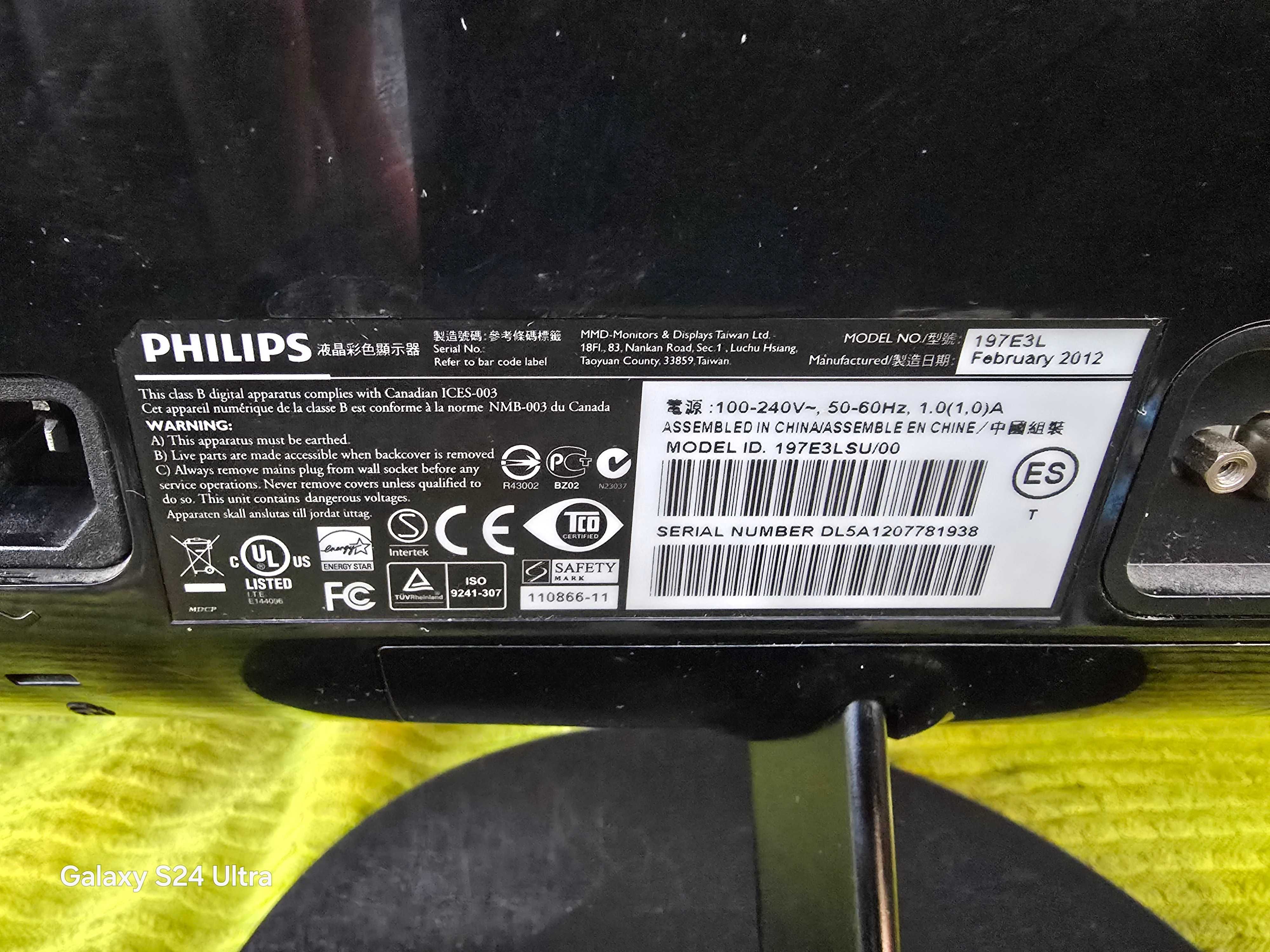monitor philips led 197e3l