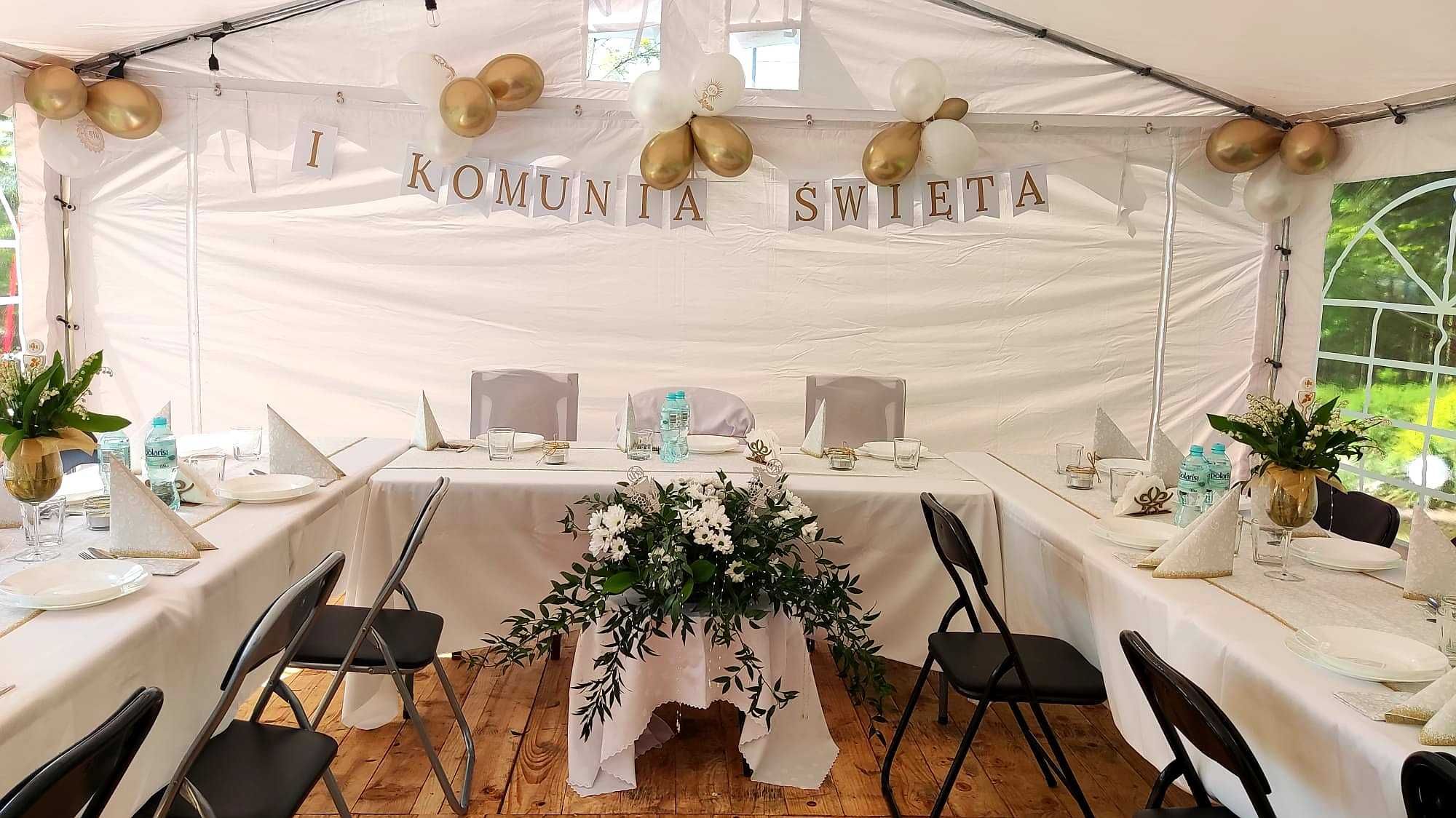 Wynajem namiotów, drewnianej podłogi, stołów - Wypożyczalnia pawilonów