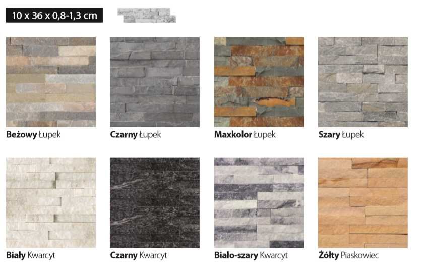 Kamień Dekoracyjny Naturalny Płytki Łupek Elewacyjny 30x10 Grey Pearl