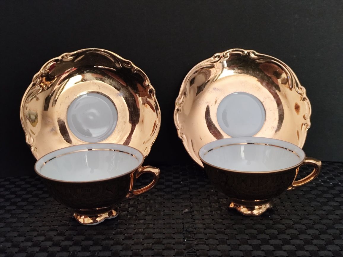 Porcelana Bawaria  Złoty Serwis do mokka TET-TA-TET Tirschenreuth