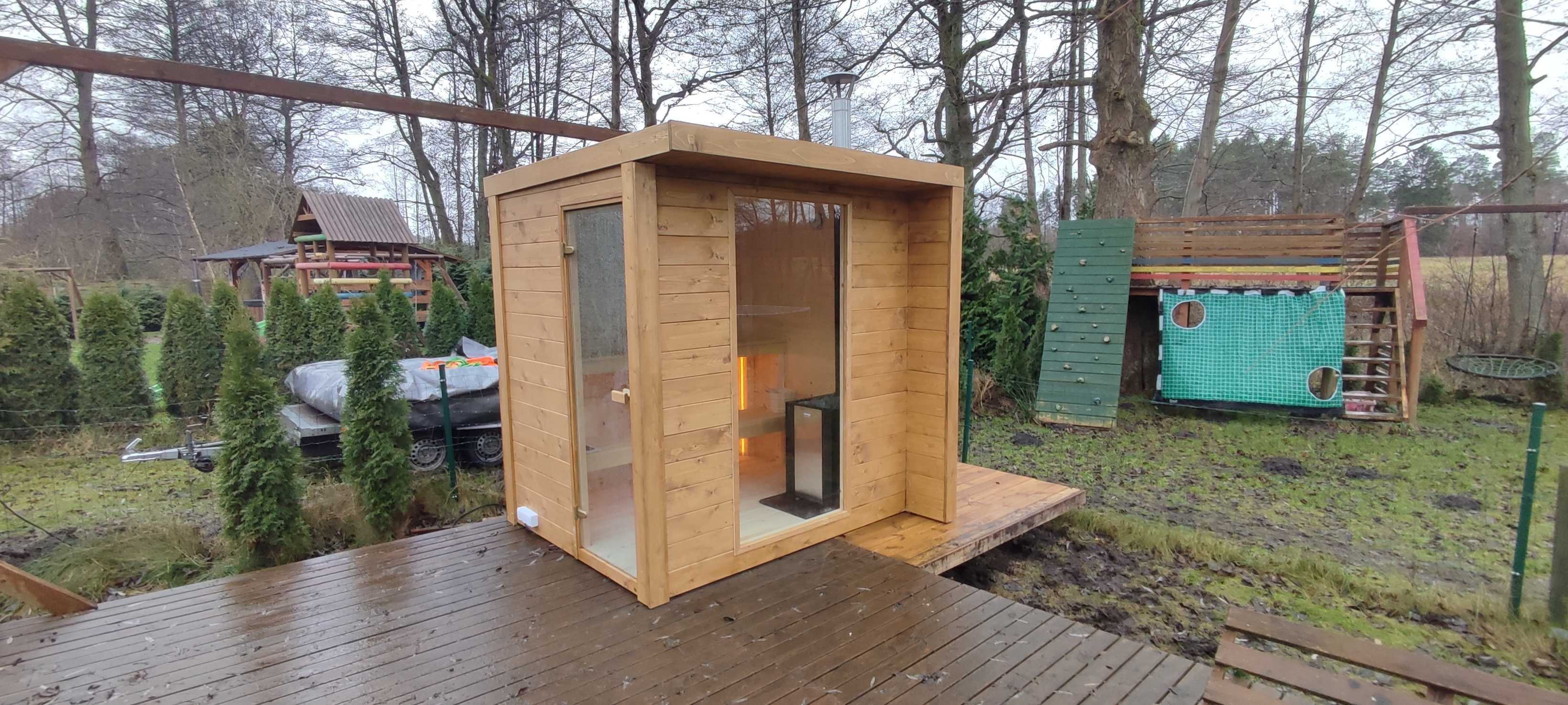 Sauna zewnętrzna fińska model Kopenhaga