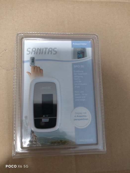 Sanitas pulsoksymetr napalcowy nowy