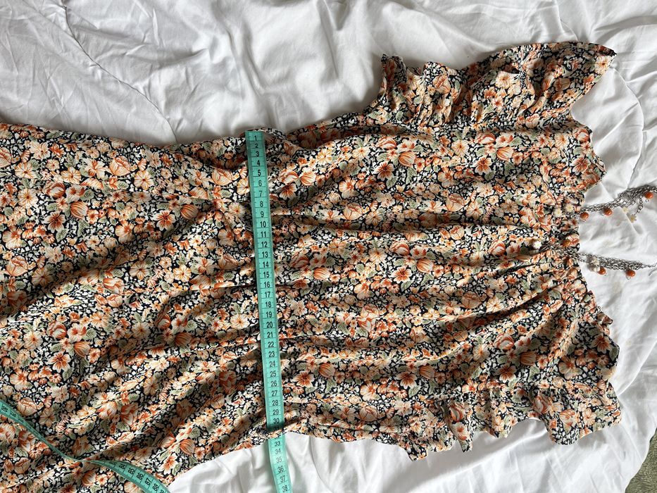 Długa damska sukienka w kwiaty S/M