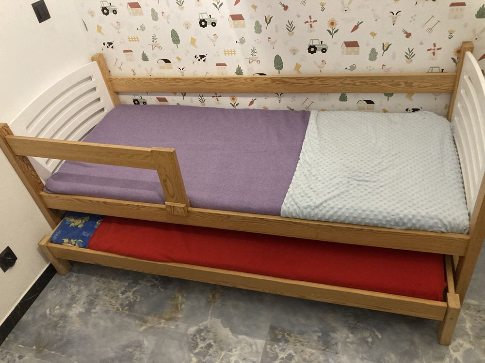 Lozko podwojne wysuwane z 1 szuflada