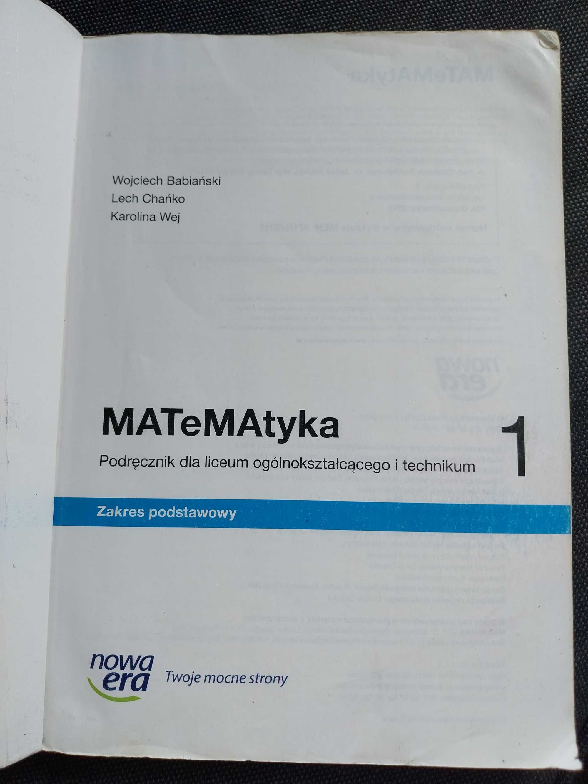 Matematyka 1 , zakres podstawowy