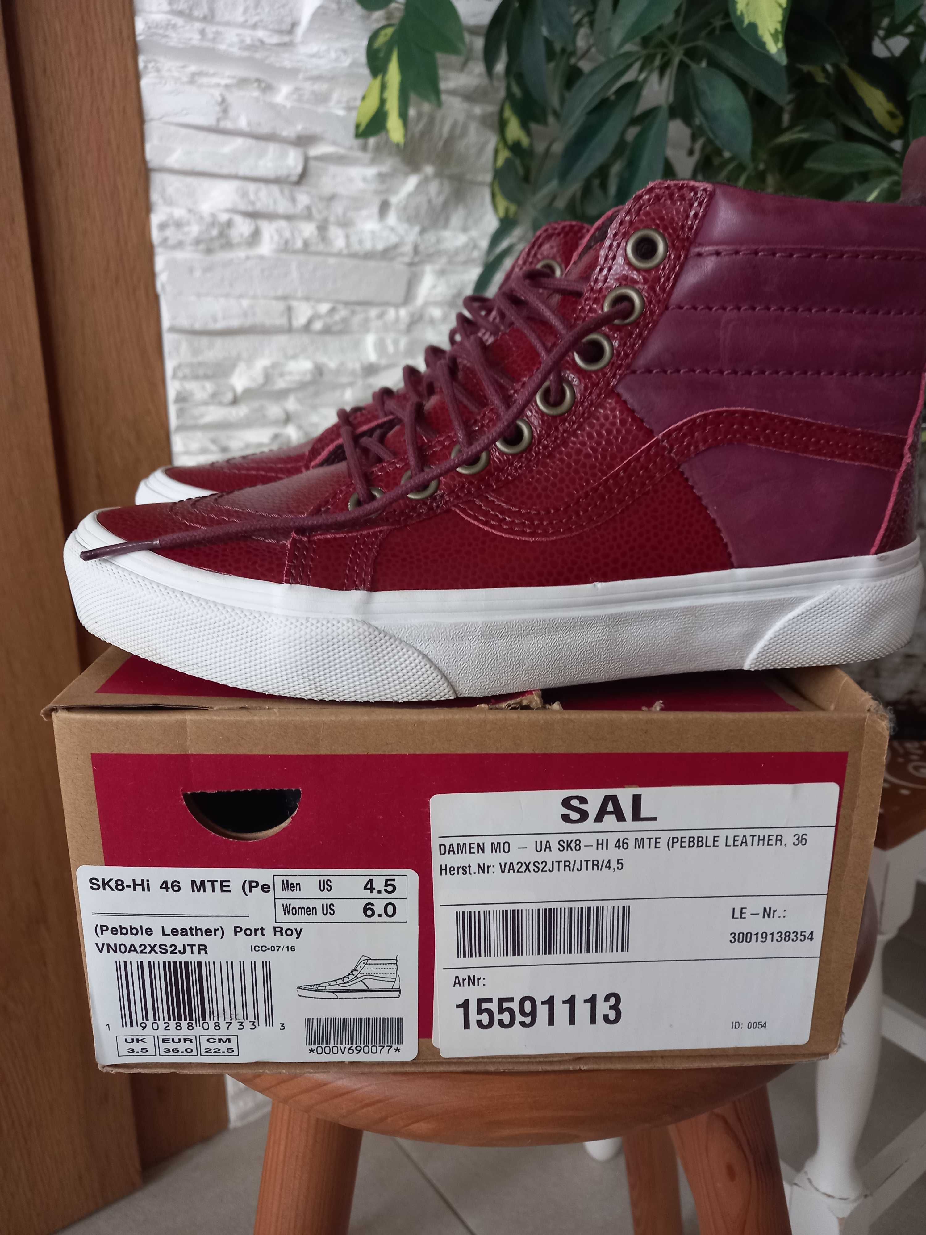 Sprzedam skórzane oryginalne buty VANS rozm. 36 - stan idealny