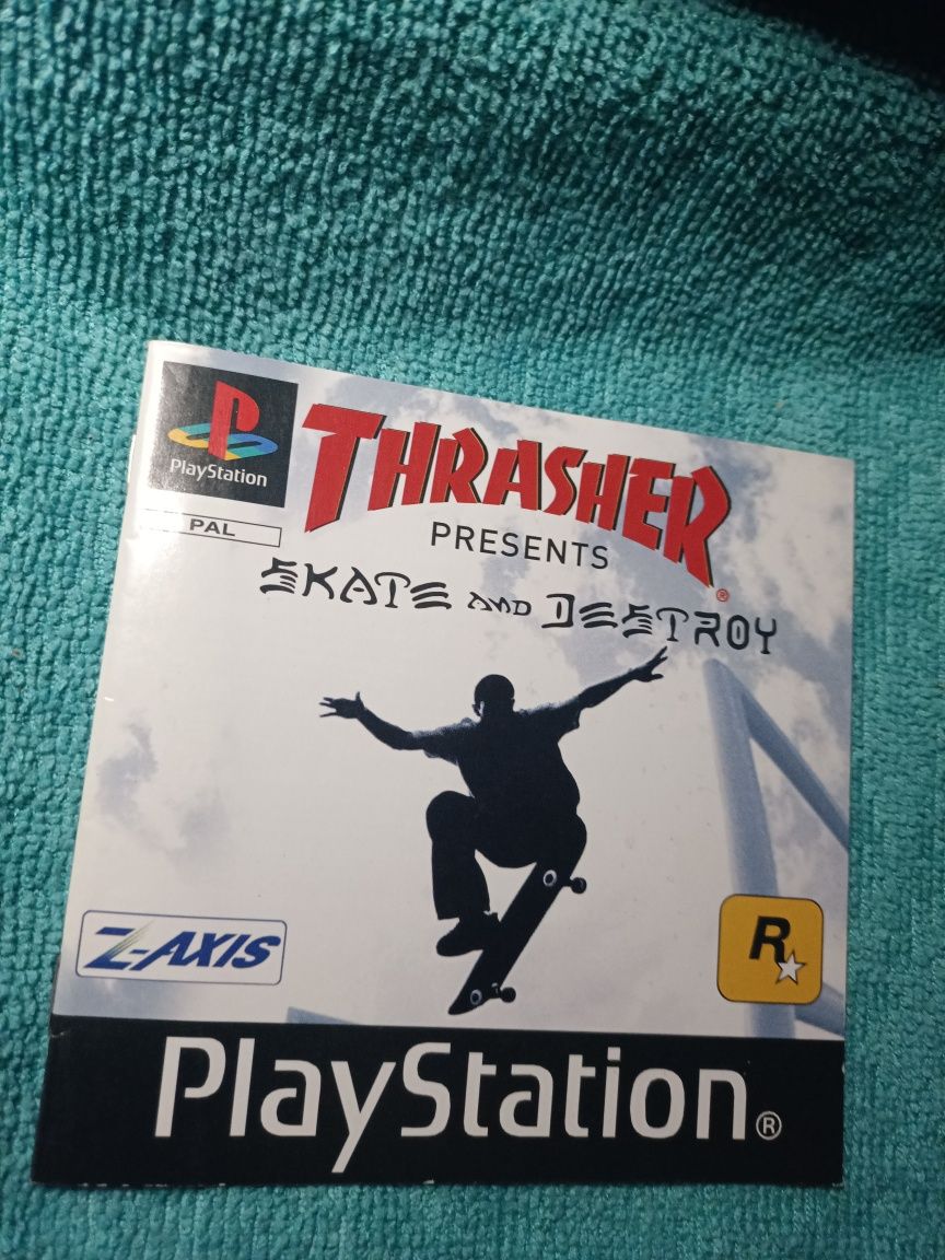 Ps1 Thrasher skate and destroy psx psone Książeczka Manual