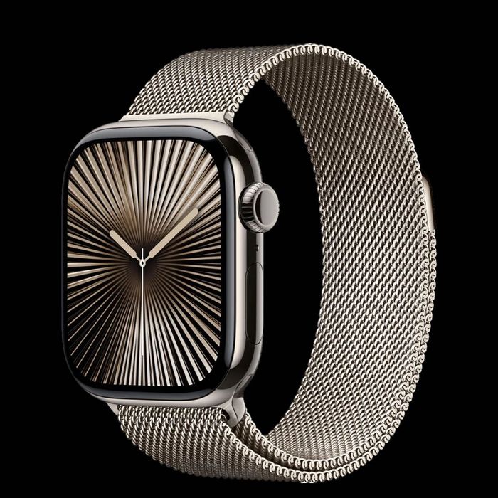 Нові Apple Watch Series 10 42mm Natural Titanium Milanese Loop CEL