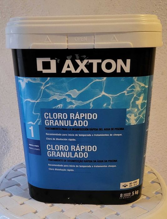Axton Cloro Rápido Granulado 5KG, Novo