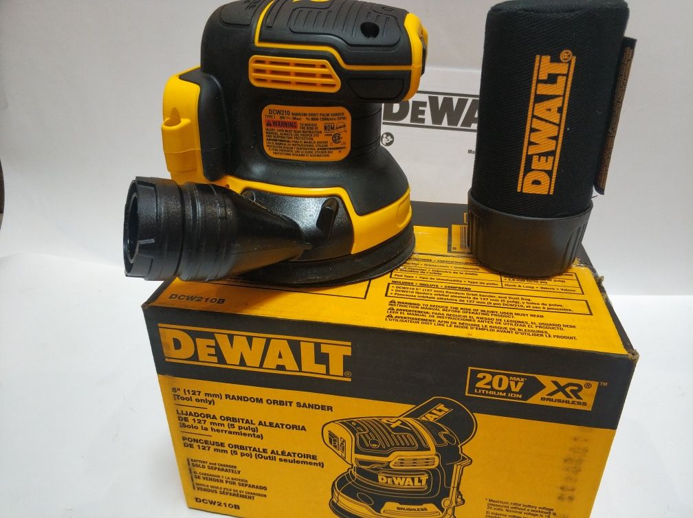 Акумуляторна орбітальна шліфувальна машина DeWalt DCW210B 20V MAX