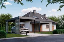 Wiata na samochód 5x3m, nowoczesne wiaty garażowe, wiata stalowa