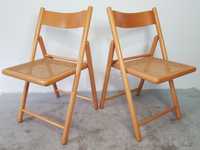 Krzesła Składane Rafia Rattan Marcel Breuer Vintage - 2 sztuki