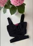 Crop top czarny xs