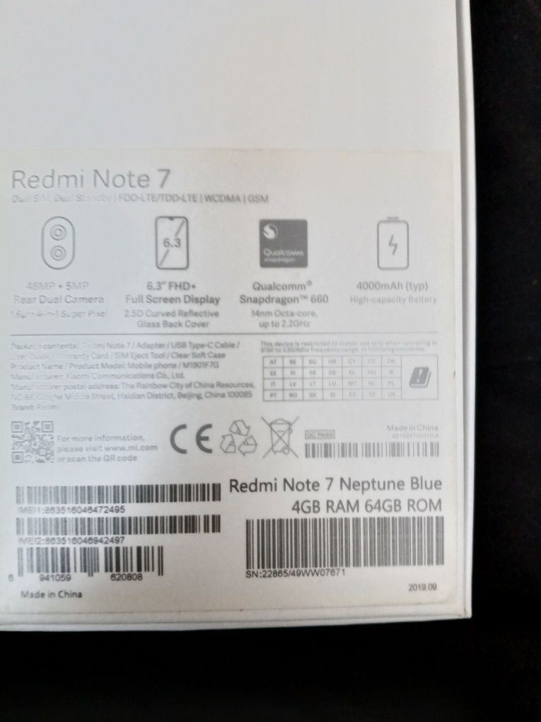 Xiomi redmi note 7. Global version