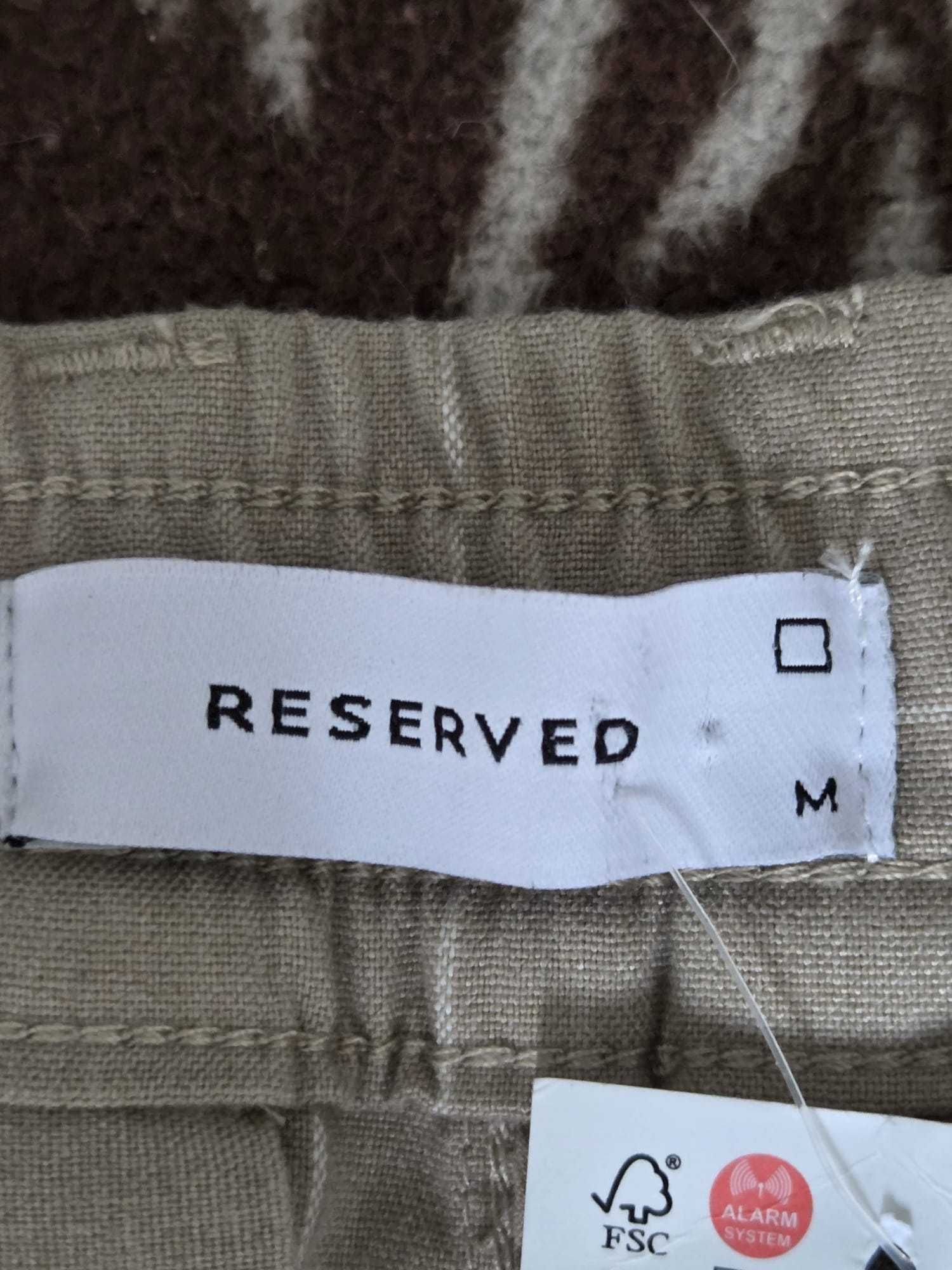 NOWE szorty spodenki męskie Reserved lekkie kratka beżowe r. M