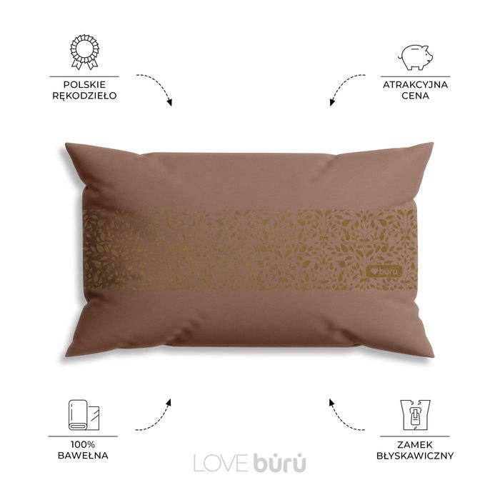 Poduszka z łuską gryki 50x30 – naturalna, zdrowy sen, bawełna