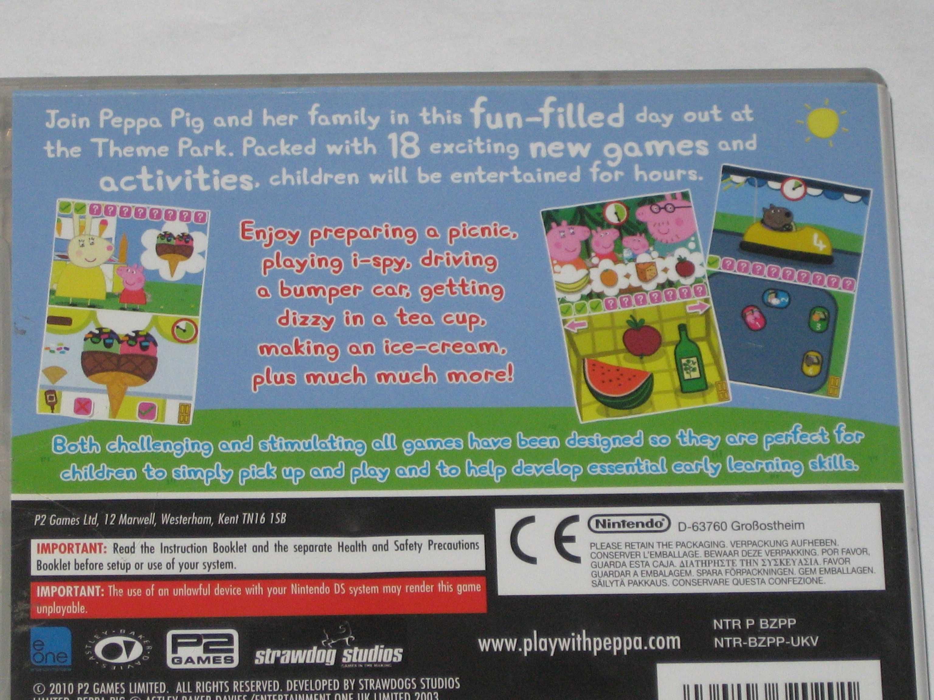 Peppa Pig Theme Park Fun Nintendo DS! 3xA BDB! DS!