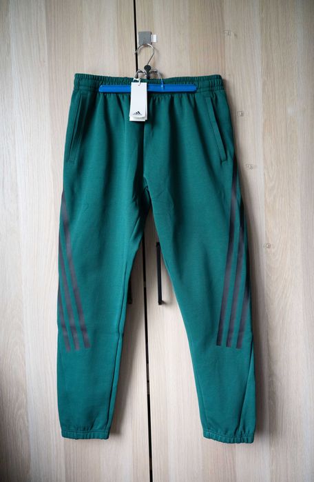 Spodnie męskie dresowe Adidas zielone rozmiar M