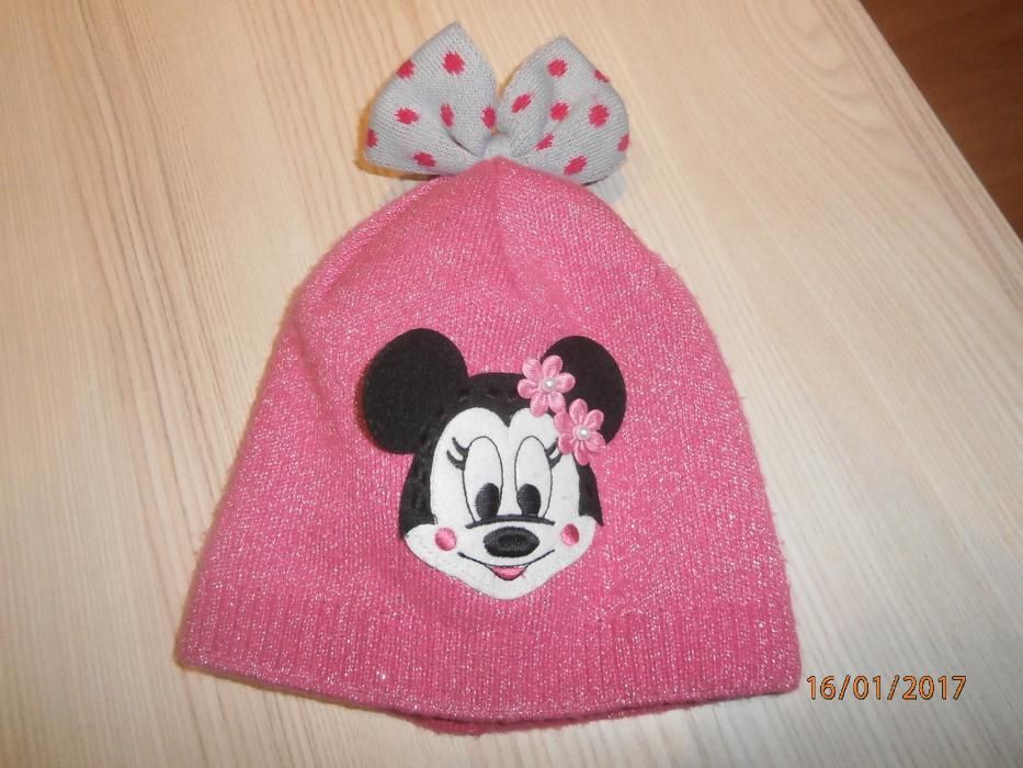 Ciepła CZAPKA Artex rozm. 48-50 Myszka Minnie Ok. 3 latka