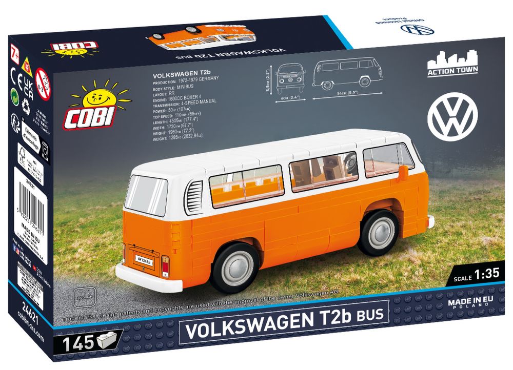 ACTION TOWN samochód Volkswagen T2B Bus klocki COBI 24621