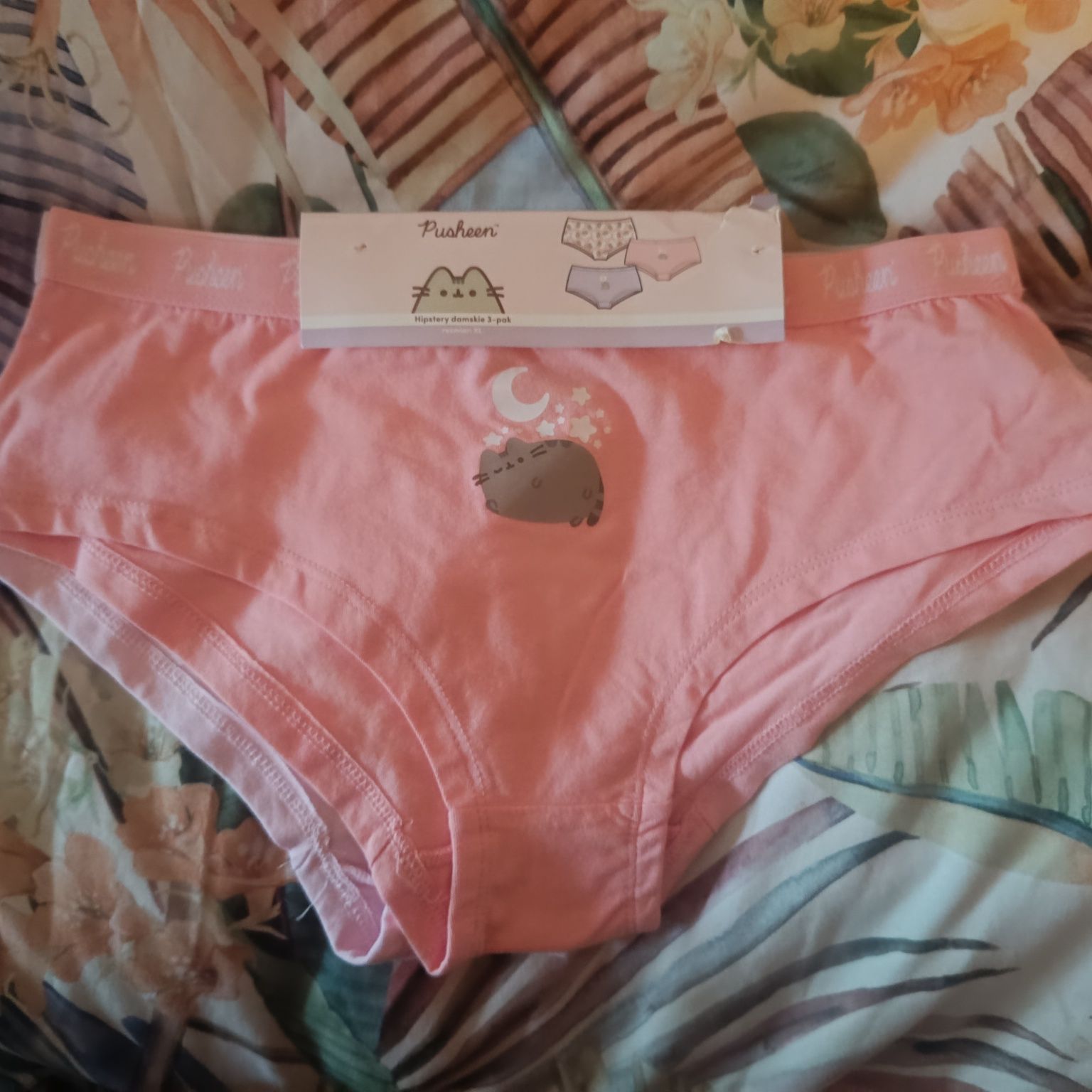 Nowe Pusheen hipstery, figi damskie xl, bawełna