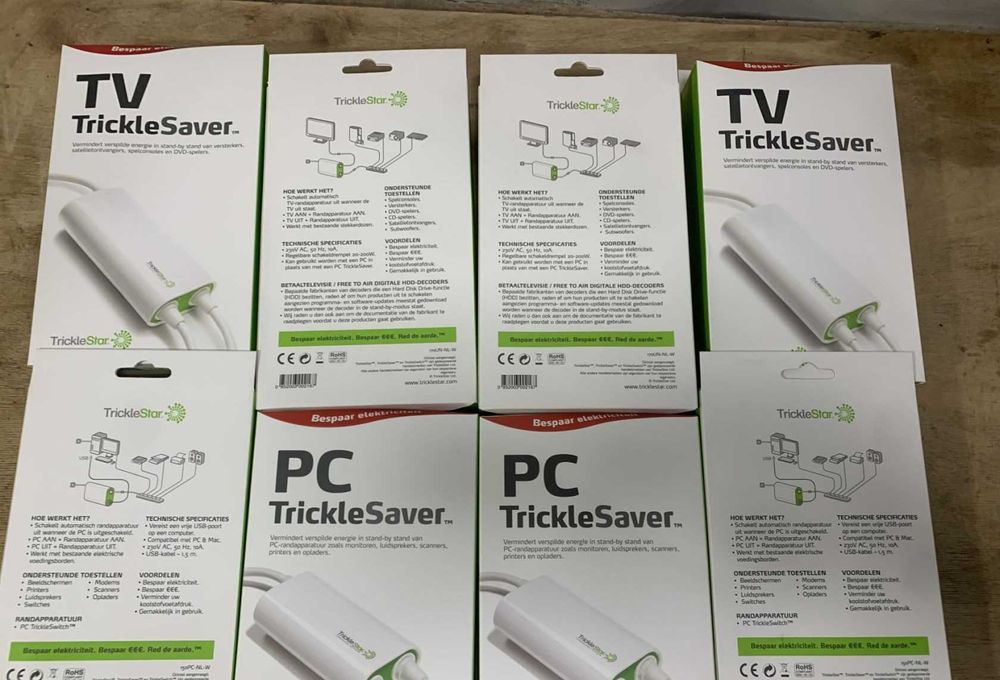 8шт Керовані вимикачі/вмикачі PC TrickleSaver та TV TrickleSaver нове