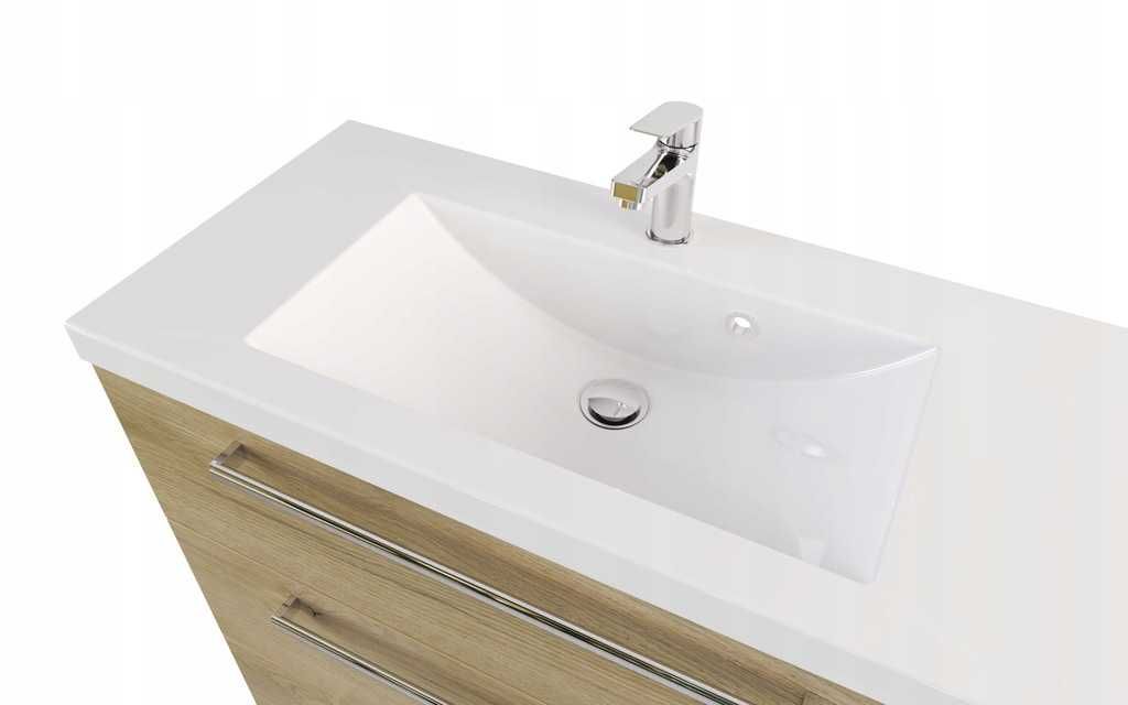 Szafka pod umywalkę stojąca loft 80 cm - dekor + umywalka (nowa)