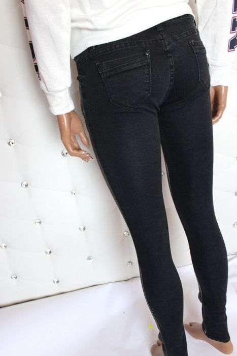 Jeansy dwukolorowe zip 36