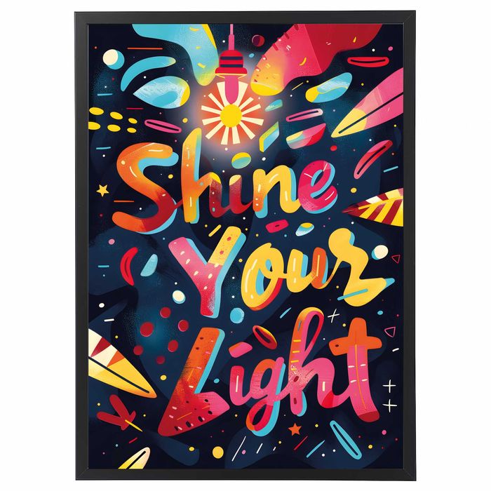 plakat abstrakcja, plakat typografia, plakat napisy na ścianę
