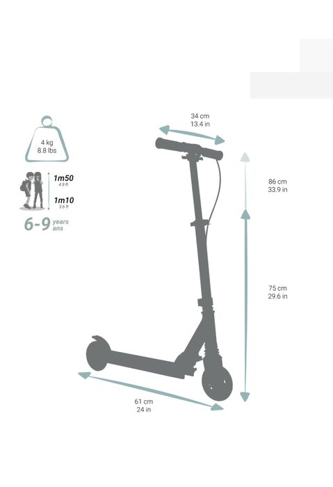 Trotinete com Travão no Guiador e Suspensão