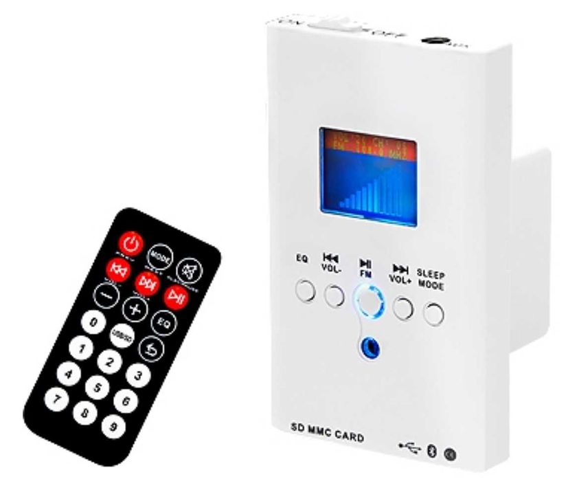 Głośniki sufitowe - wzmacniacz bluetooth radio pilot do biura łazienki