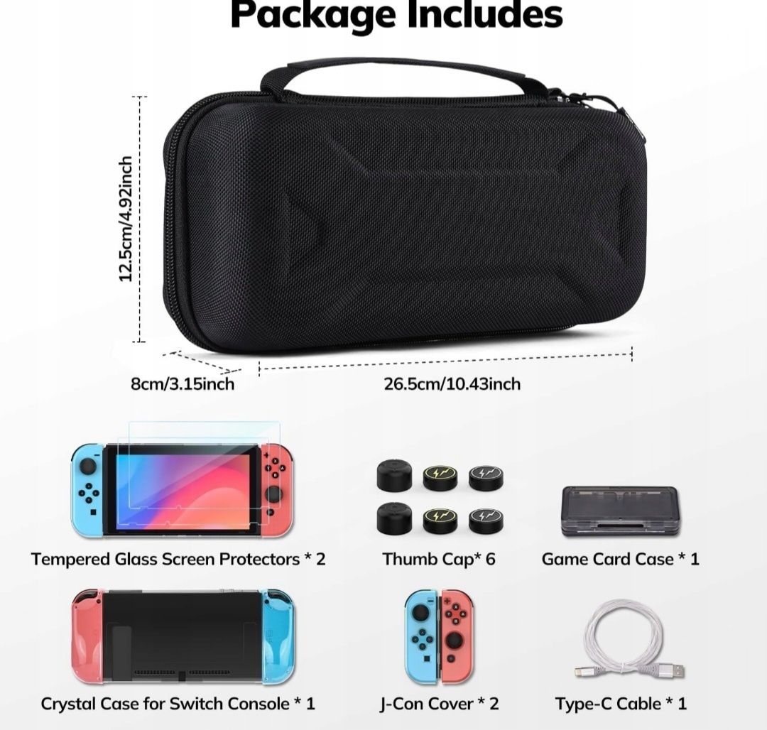 Younik case etui obudowa do Switch czarna